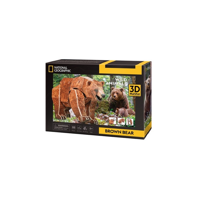 Cubic Fun puzzle 3D NatGeogr Niedźwiedź brun.10960