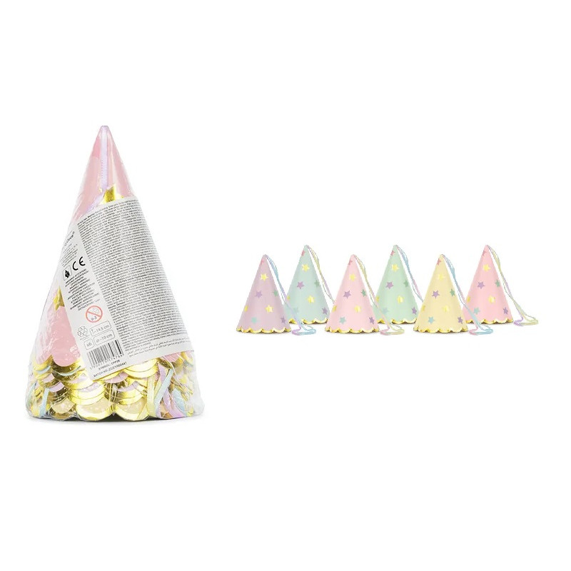 Czapeczki Gwiazdki mix 14,5cm A6 CPP28 74764