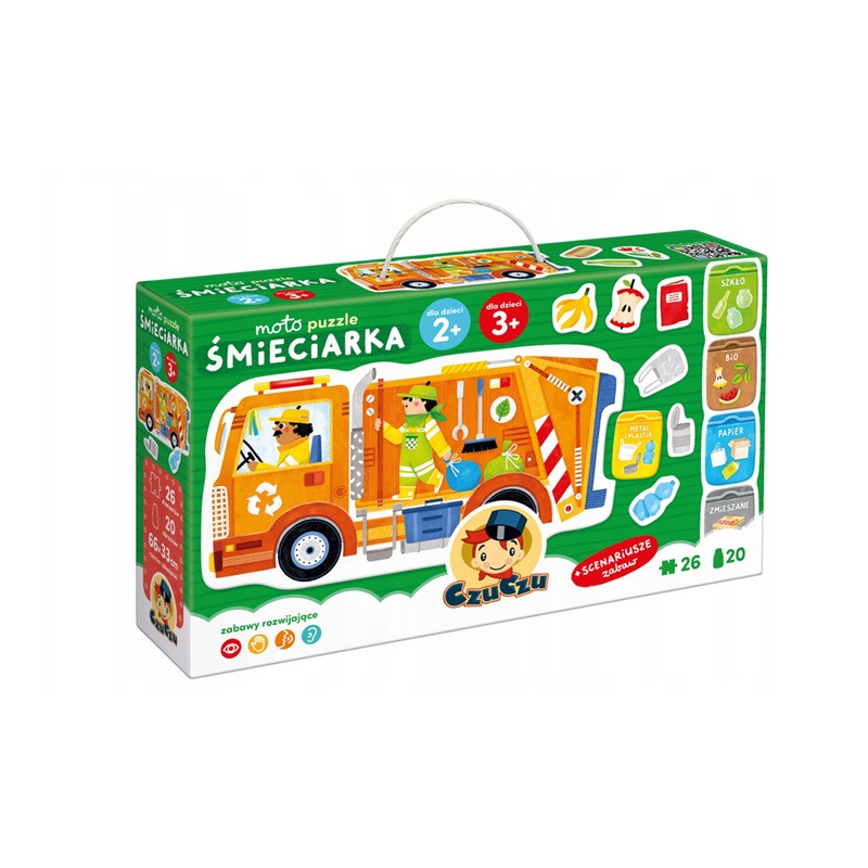 CzuCzu moto puzzle Śmieciarka 94010