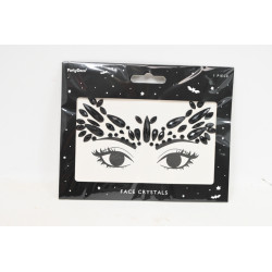 Dekoracja na twarz Kryształki czarne 46160
