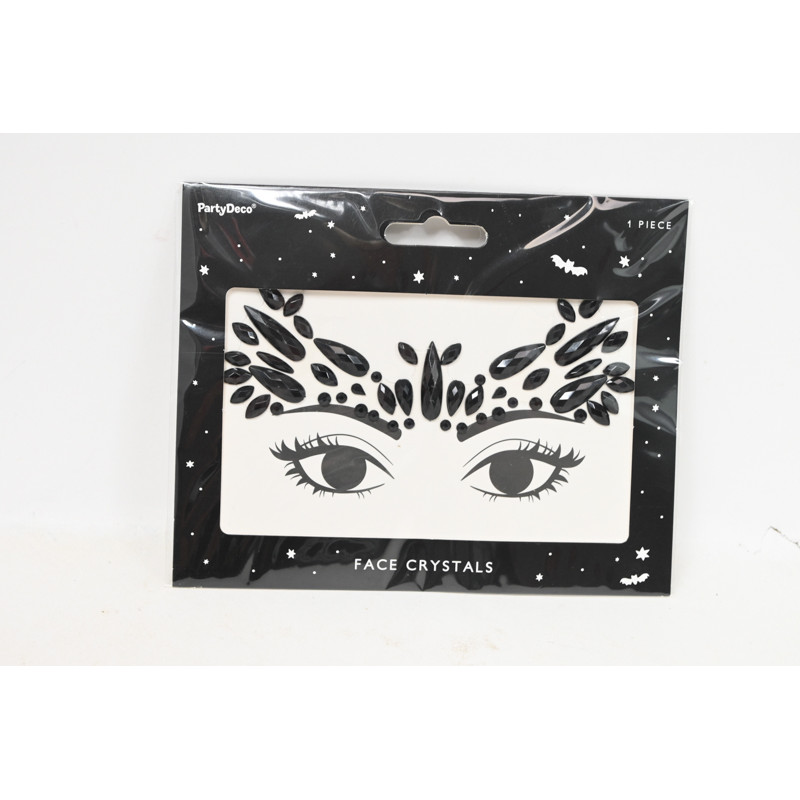 Dekoracja na twarz Kryształki czarne 46160