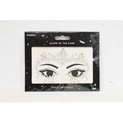 Dekoracja na twarz Kryształki świecą w ciemn. 4456