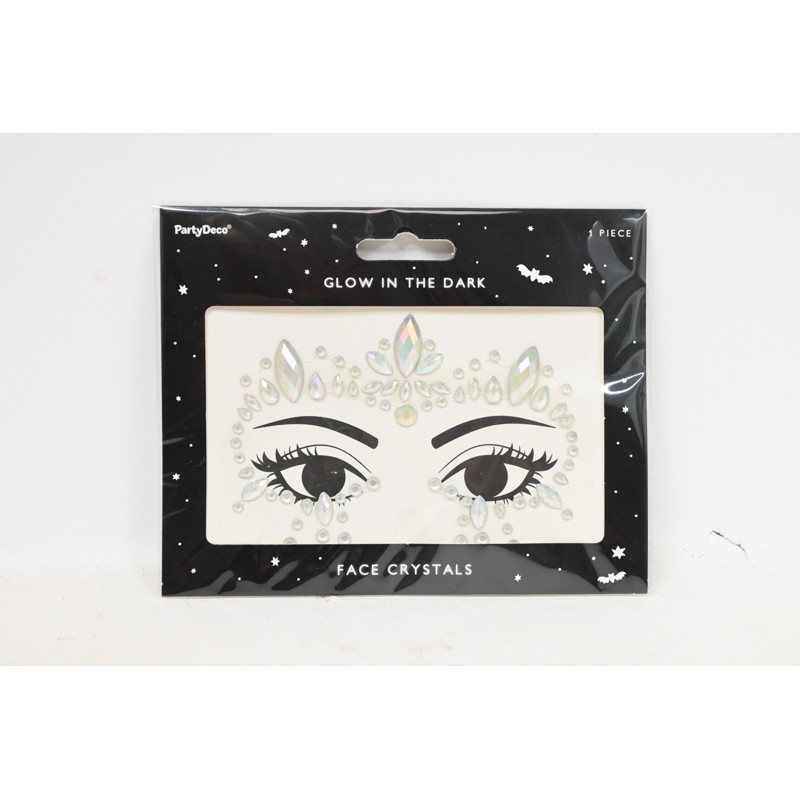 Dekoracja na twarz Kryształki świecą w ciemn. 4456