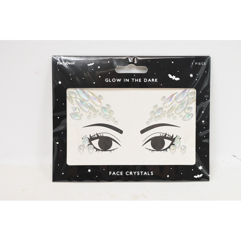 Dekoracja na twarz Kryształki świecą w ciemn. 4617