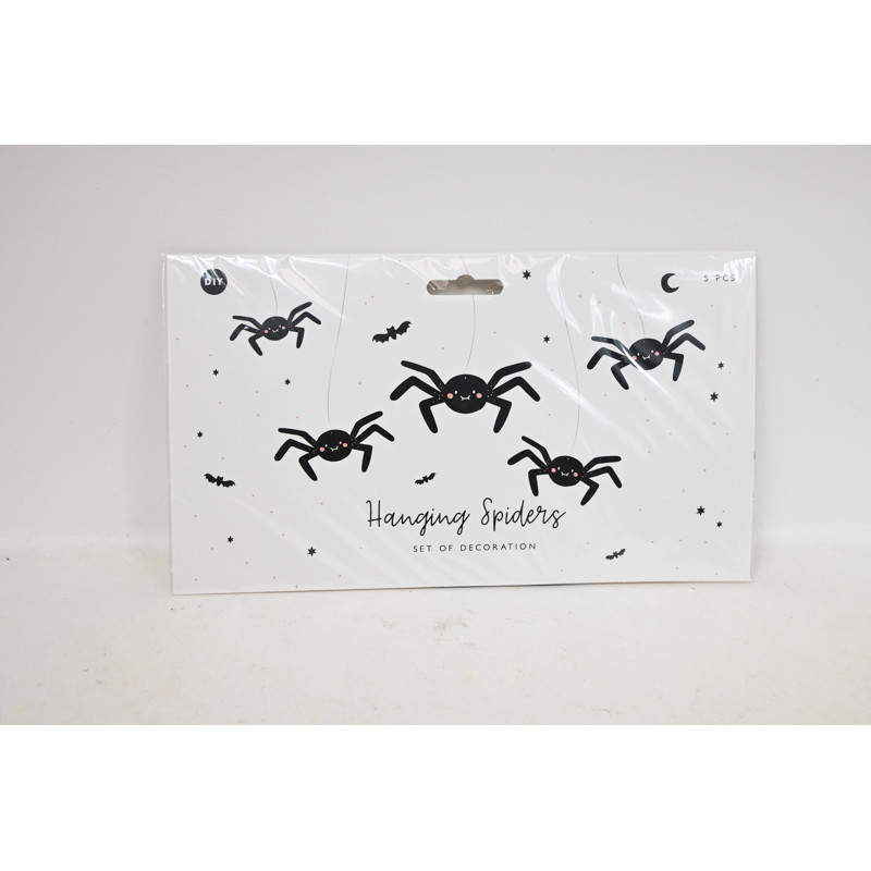 Dekoracja papierowa Pająki czarny A4 23932