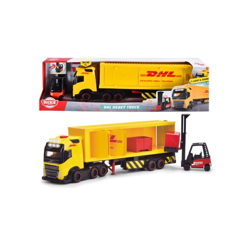Dickie City ciężarówka z naczepą DHL 35cm 374-7018