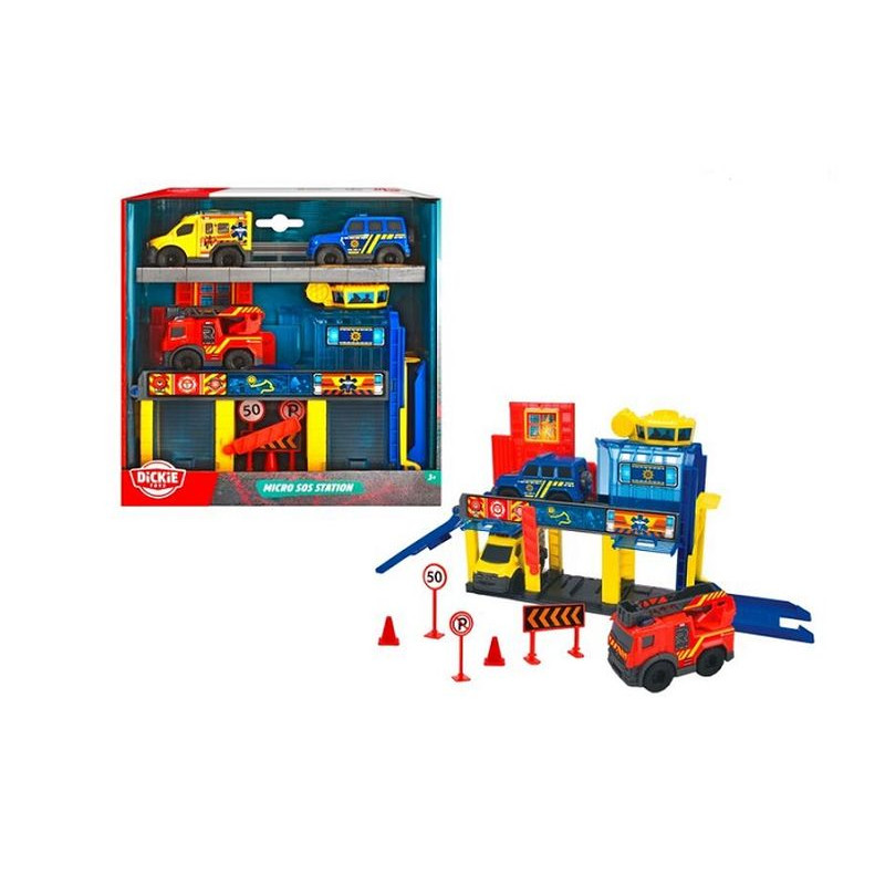 Dickie SOS mini stacja ratownicza+3 auta 371-3017