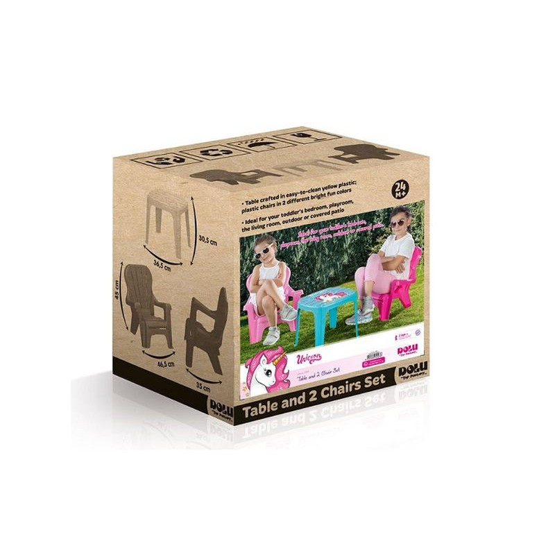 DOLU Unicorn stolik + 2 krzesełka 2503 25036
