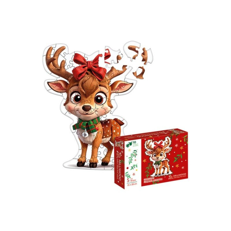 Drewn.puzzle Karmelowy reniferek Christmas 50950