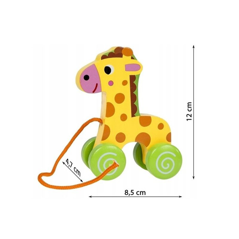 Drewniana żyrafa d/ciągn.SmilyPlay SPW84983 49832