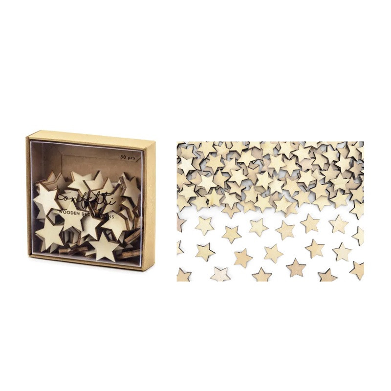 Drewniane konfetti Gwiazdki 2x2 A50 12292
