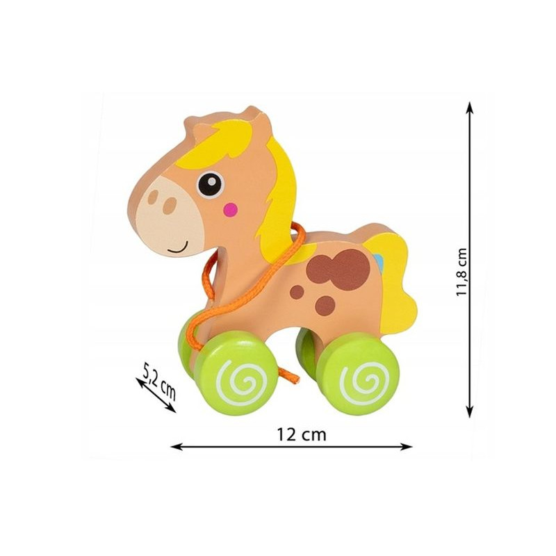 Drewniany konik d/ciągn.SmilyPlay SPW84982 49825