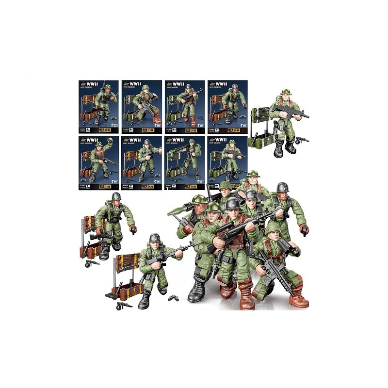 Figurka żołnierz z akcesoriami A-2145 20337