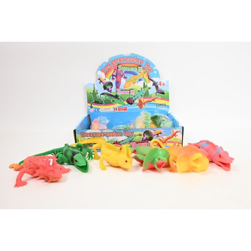 Gniotek jaszczurka 12szt/disp D43267 55834