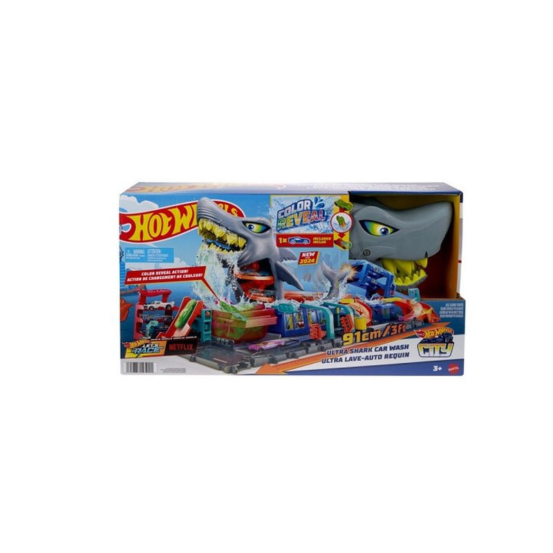 HW City Shark car wash HTN82