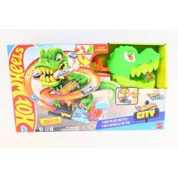 HW City Zakręcony tor remiza T-Rexa JBM73