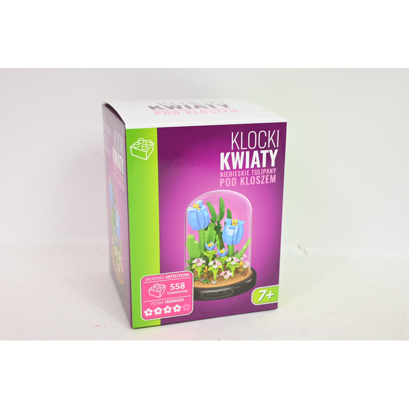 Klocki kwiaty-nieb.tulipany p/kloszem 176487