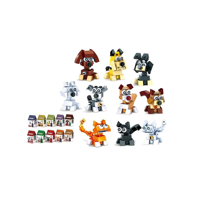 Klocki zwierzęta psy i koty +24 A-1248 71341