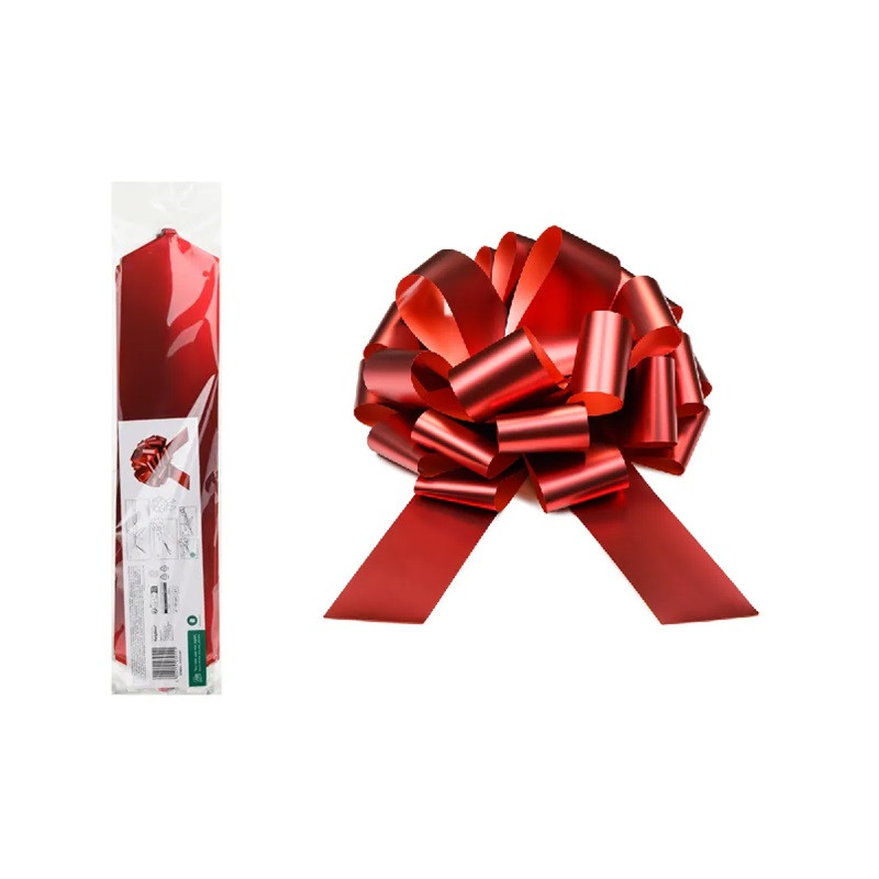 Kokarda dekoracyjna DIY czerwony 40cm 39551