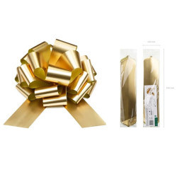 Kokarda dekoracyjna DIY jasny złoty 40cm 39582