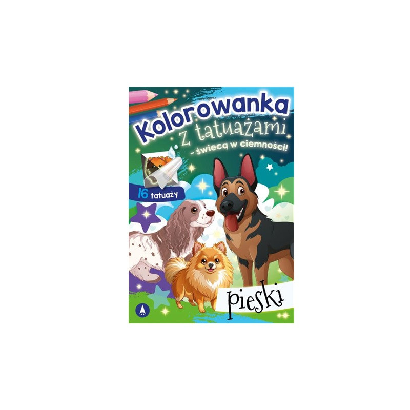 Kolorow.z tatuaż.świecą w ciemn! Pieski 79746