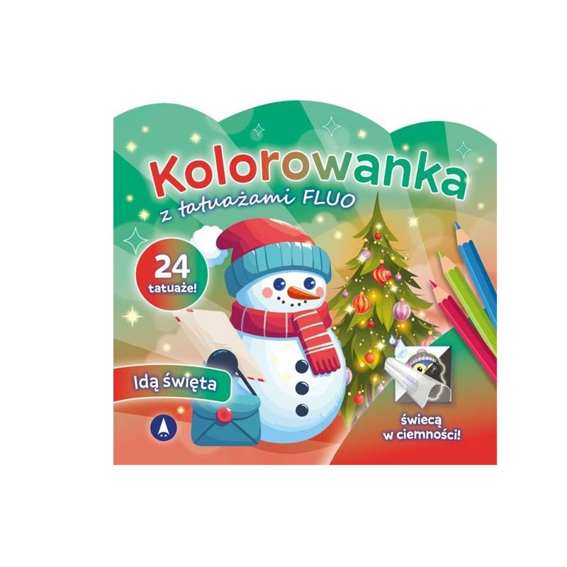 Kolorowanka z tatuażami FLUO Idą Święta 78855