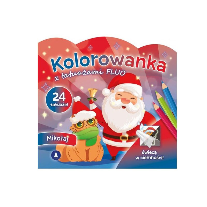 Kolorowanka z tatuażami FLUO Mikołaj 78848