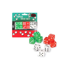 Kostka do gry kolorowa cena za 12szt. A-0218 89962
