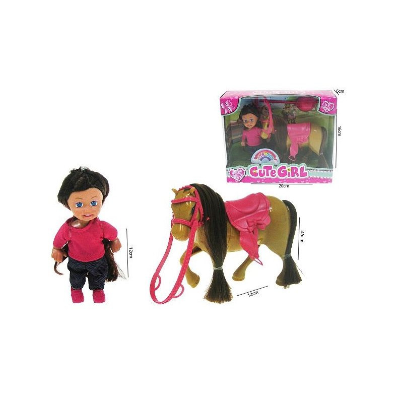 Lalka 12cm z koniem HLI02 46113