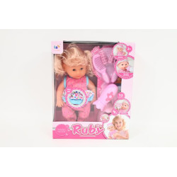 Lalka 30cm n/b 12dźw+akc.pije/siusia 013508 01005