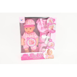 Lalka 30cm n/b 12dźw+akc.pije/siusia 013509 01012