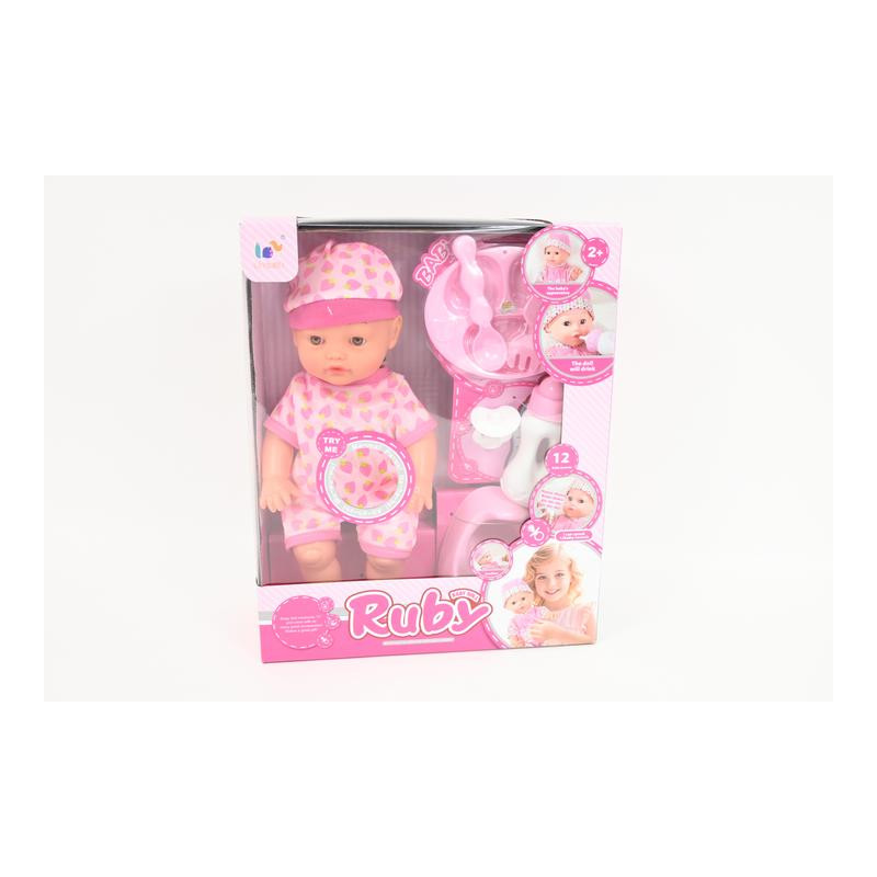 Lalka 30cm n/b 12dźw+akc.pije/siusia 013509 01012