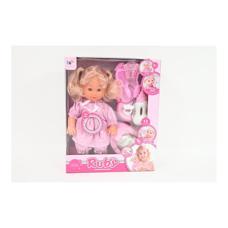 Lalka 35cm+akces.12dźw pije/siusia 013053 99128