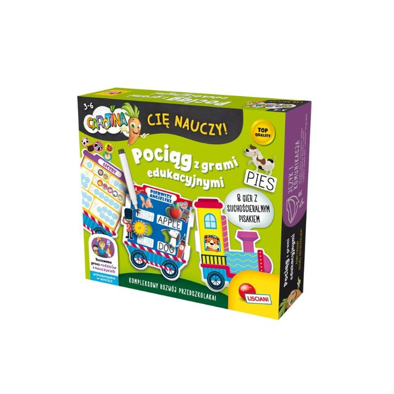 Lisciani Carotina cię nauczy! Pociąg z grami 06561