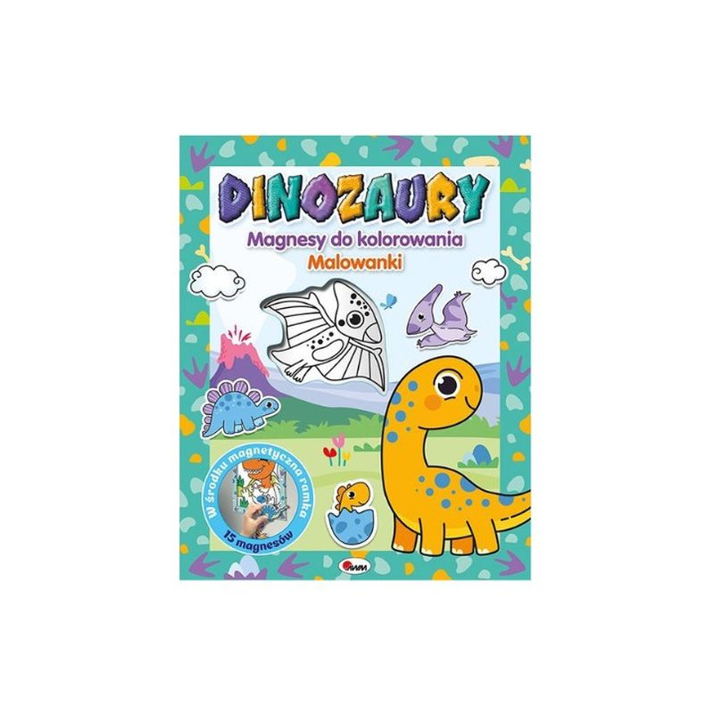 Magnesy do kolorowania Dinozaury 13891