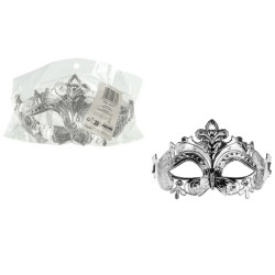 Maska karnawałowa 17x9cm srebrny 93881