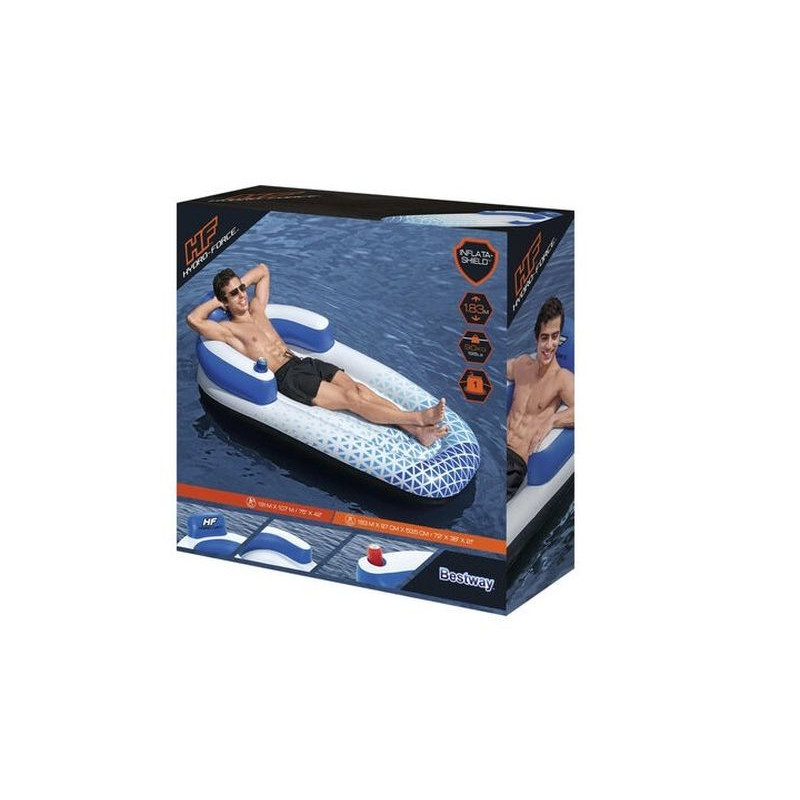 Materac dmuchany z oparciem 191x107 B43533 09827