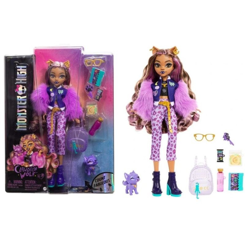 MONSTER HIGH Clawdeen ze zwierzątkiem HRP65