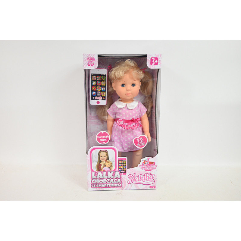 Lalka Natalia chodząca ze smartfonem 41cm 143090