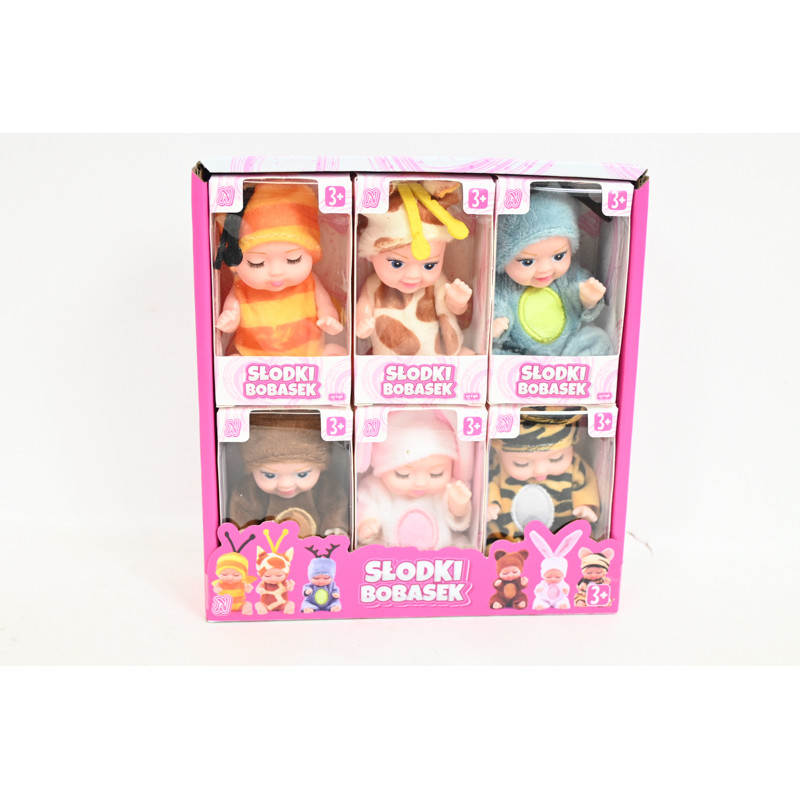 Lalka Natalia mini bobas 6szt/disp 165702