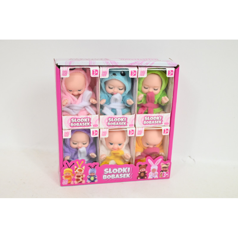 Lalka Natalia mini bobas 6szt/disp 165726