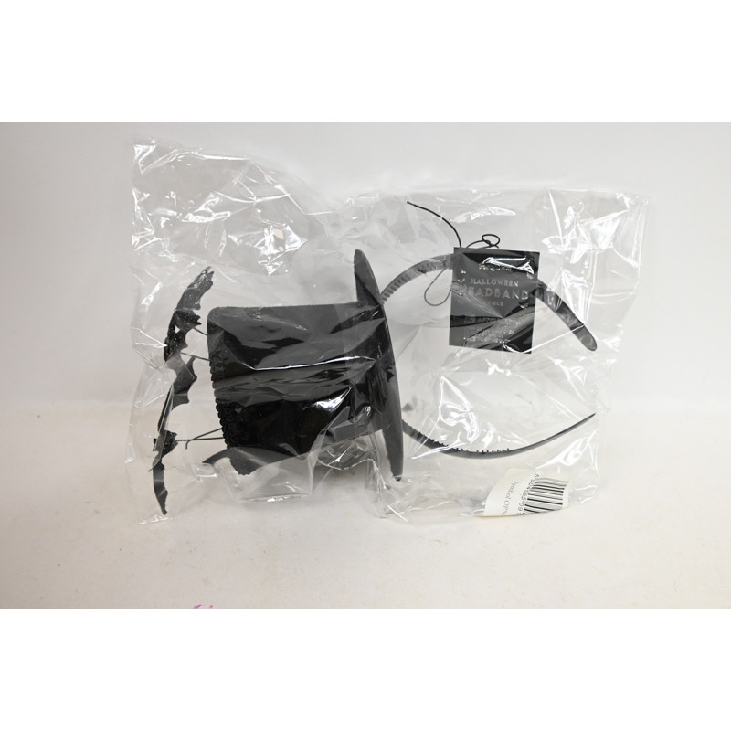 Opaska Cylinder z Nietoperzami czarny 91719