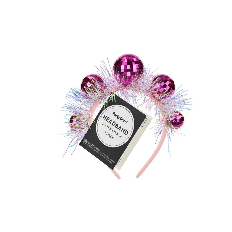 Opaska Kule Disco 17,5x17,5cm róż 94284