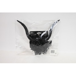 Opaska Rogi z tiulem czarna 91740