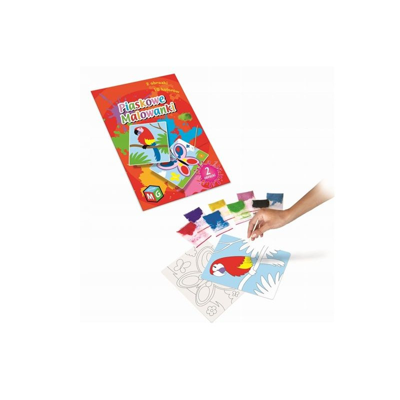 Piaskowe malowanki - Motyl i Papuga 00129