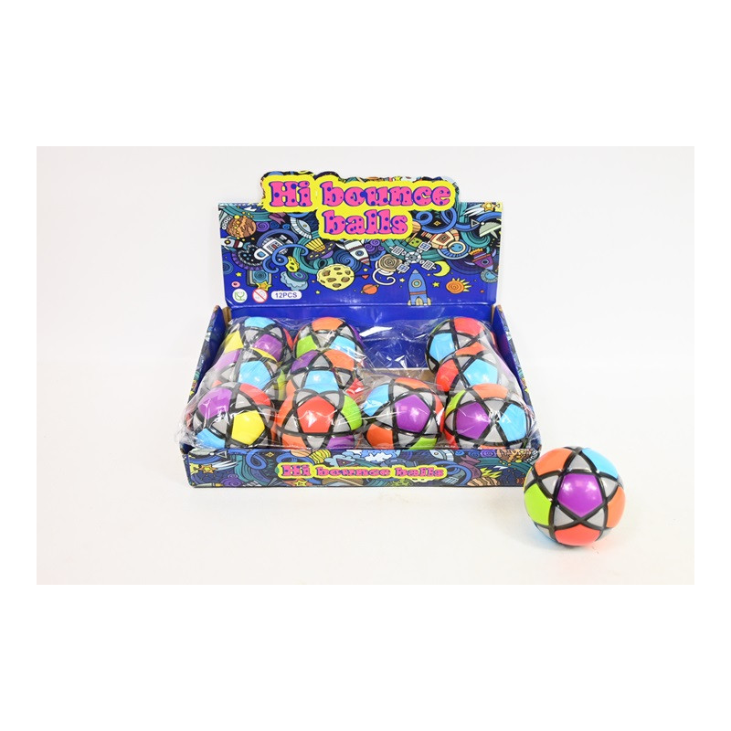 Piłka mocno odbijajaca się kolorowa A-1055 82965