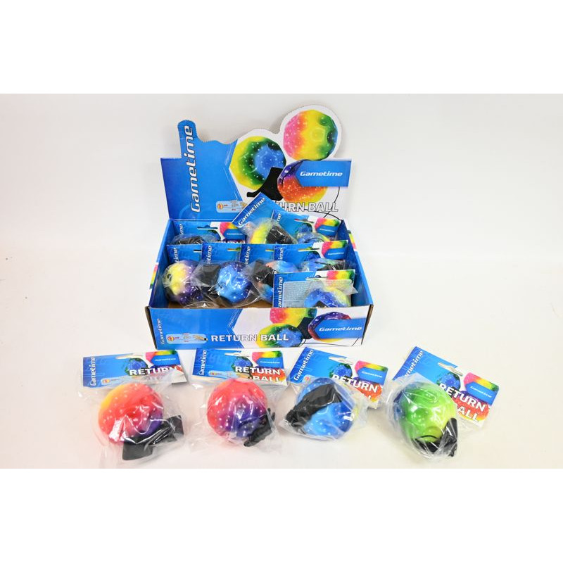 Piłka superodbij.z gumką 12szt/box 621852 27405