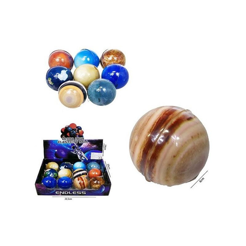 Piłka superodbijająca Planety6cm 12/op HPC05 50479