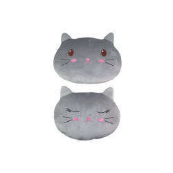 Poduszka P-3350 Kot szary 2rodz mix 42cm 170620