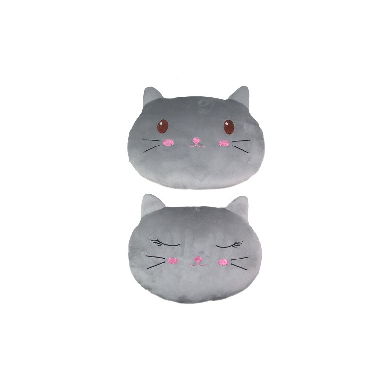 Poduszka P-3350 Kot szary 2rodz mix 42cm 170620